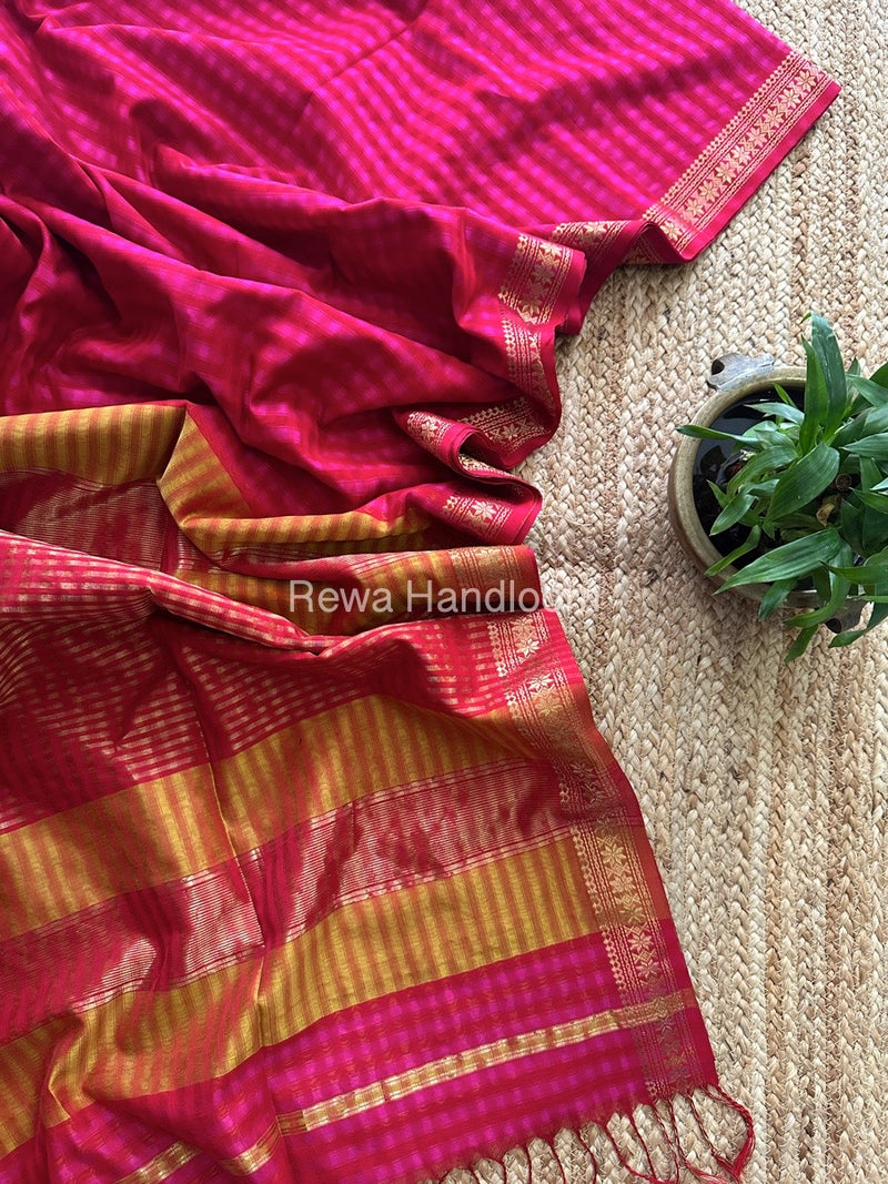 Maheshwari Garbha Reshami Silk Saree