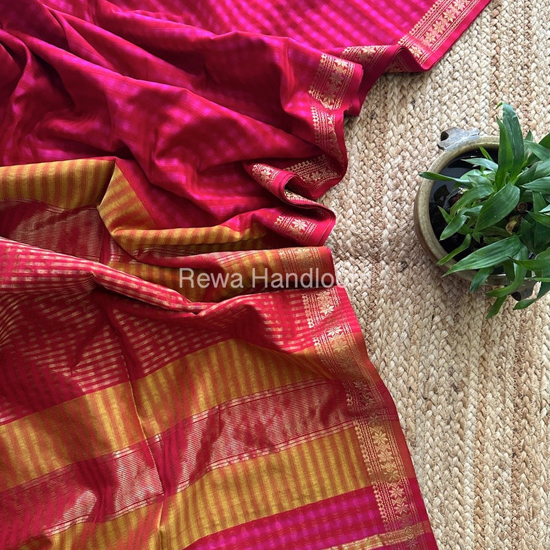 Maheshwari Garbha Reshami Silk Saree