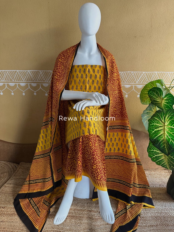  Bagh Print Cotton Suit