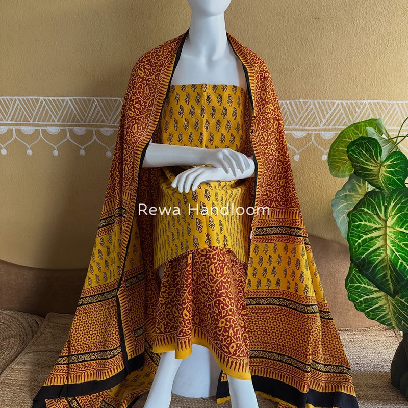  Bagh Print Cotton Suit