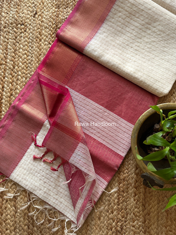 Maheshwari Zari Checks Saree
