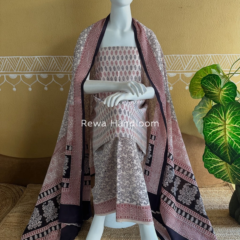  Bagh Print Cotton Suit