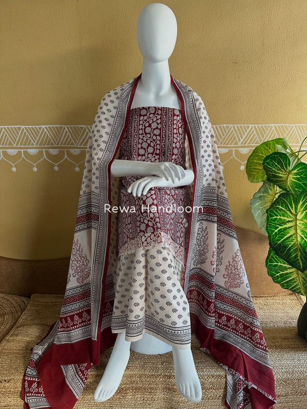 Bagh Print Cotton Suit