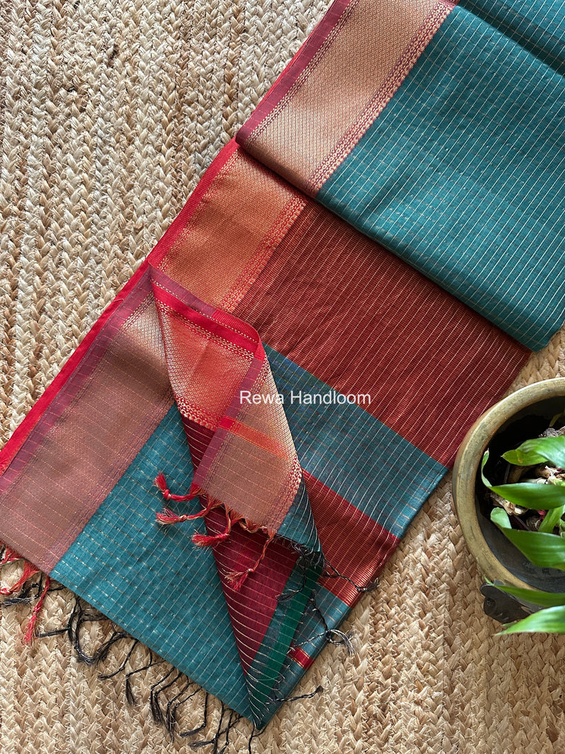 Maheshwari Zari Checks Saree