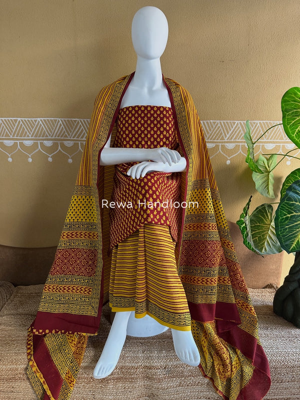  Bagh Print Cotton Suit