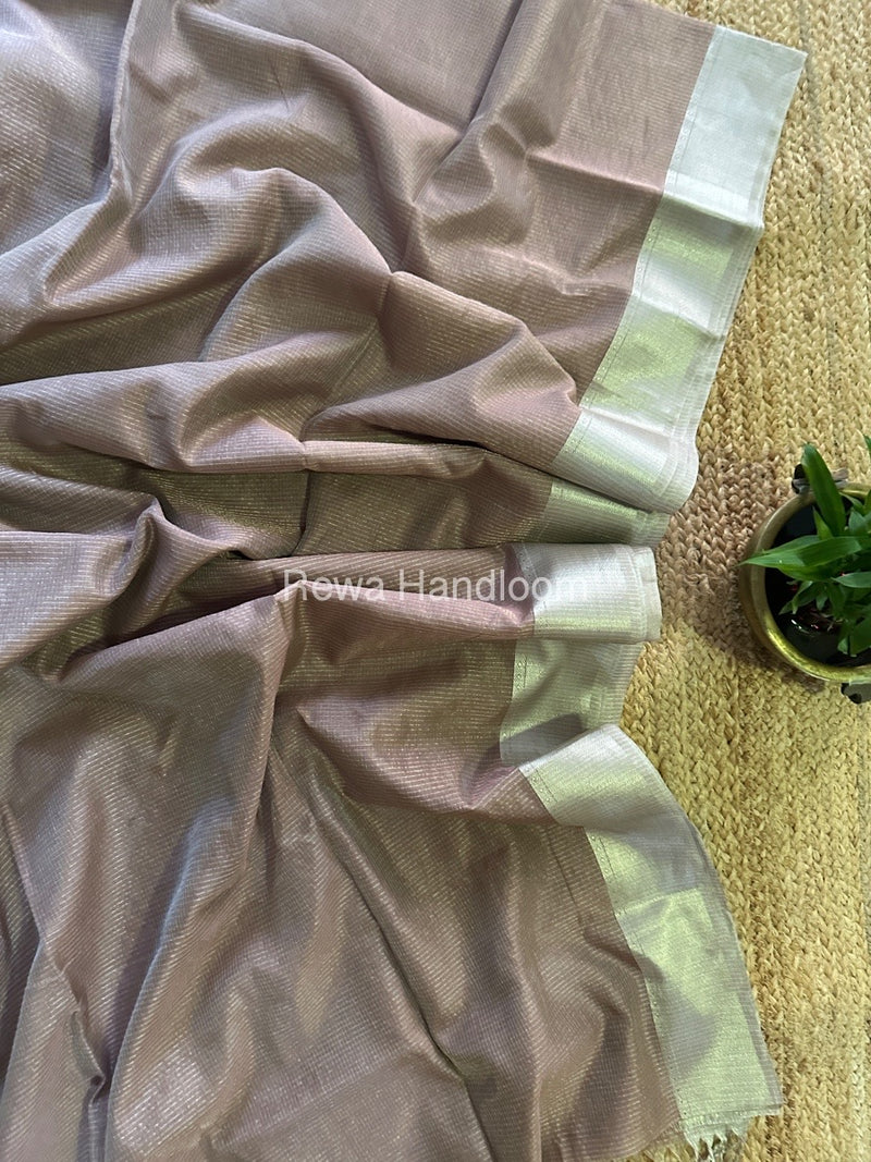 Exclusive Maheswari Silver Tissue Saree