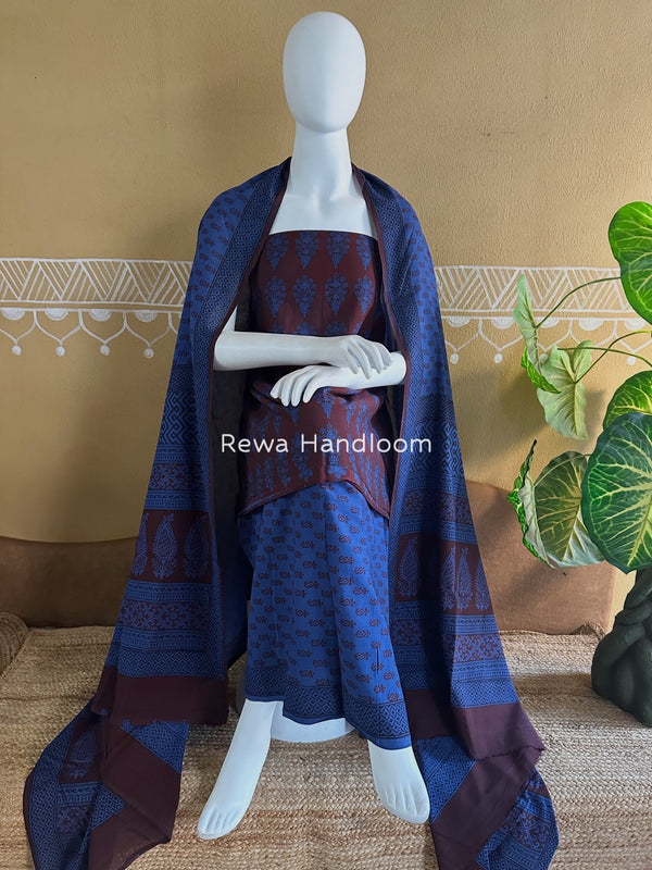  Bagh Print Cotton Suit