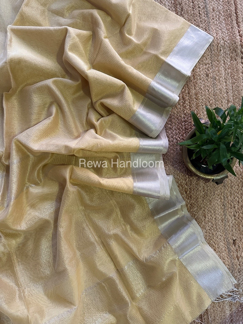 Exclusive Maheswari Silver Tissue Saree