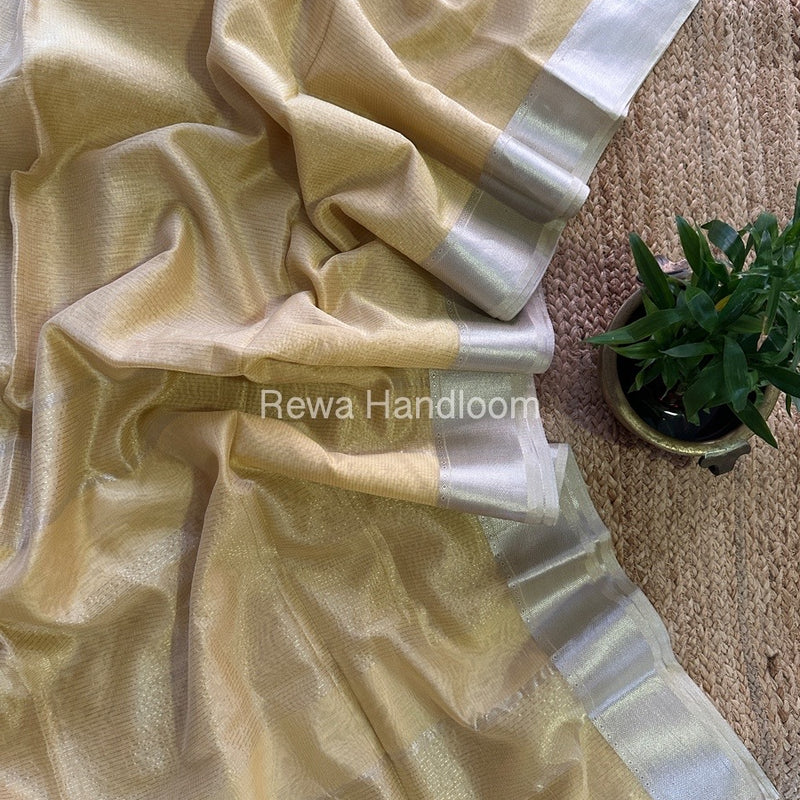 Exclusive Maheswari Silver Tissue Saree