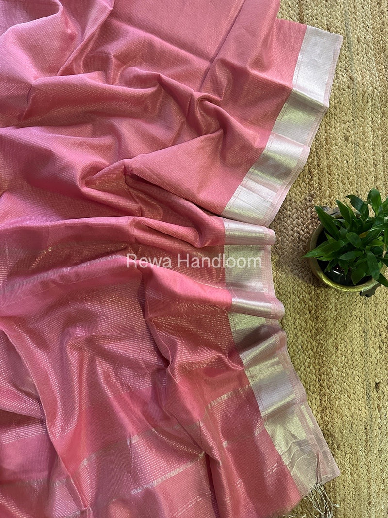 Exclusive Maheswari Silver Tissue Saree