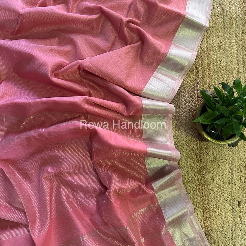 Exclusive Maheswari Silver Tissue Saree