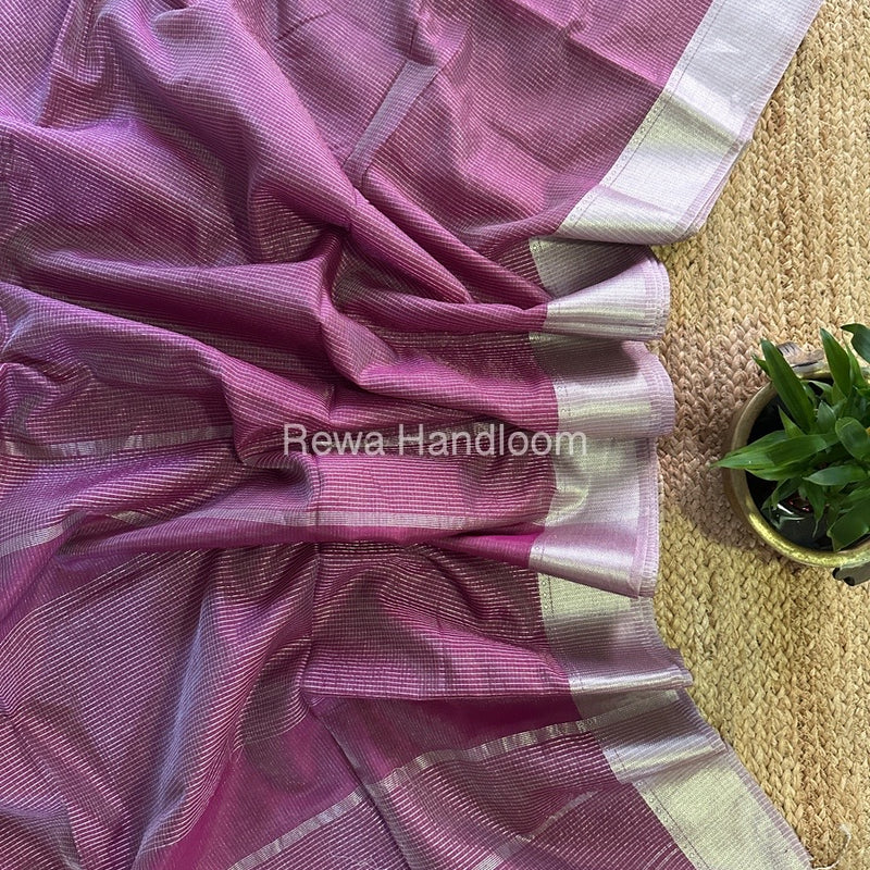 Exclusive Maheswari Silver Tissue Saree