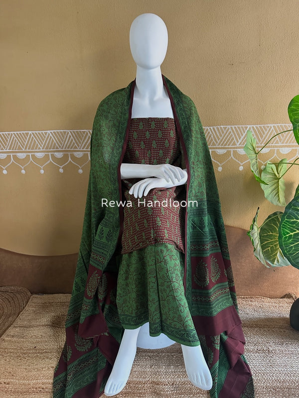 Bagh Print Cotton Suit 