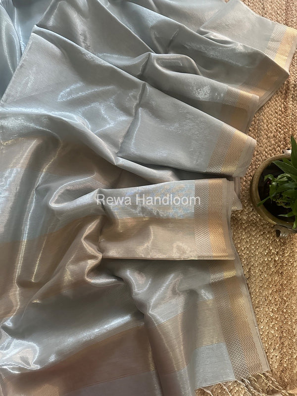 Maheshwari Silver Golden Saree