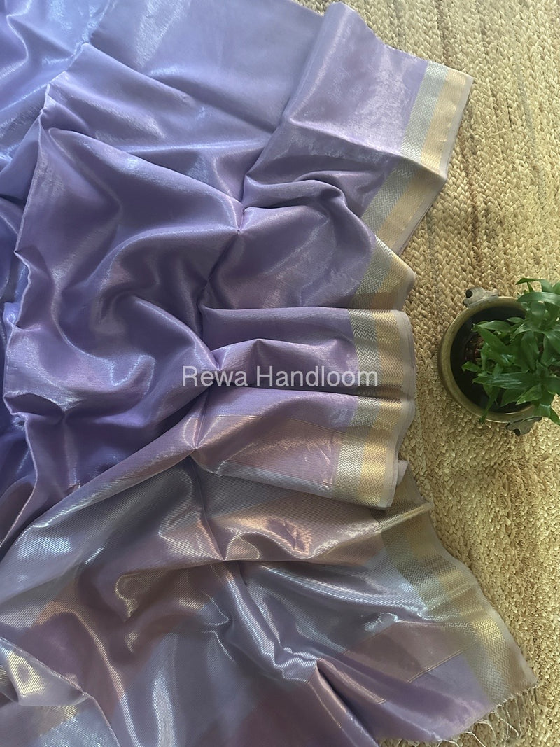 Maheshwari Silver Golden Saree