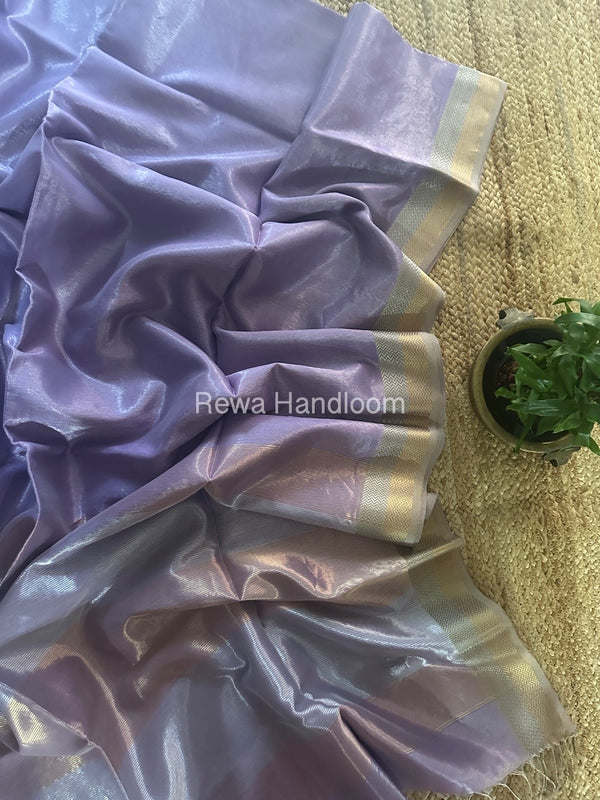 Maheshwari Silver Golden Saree