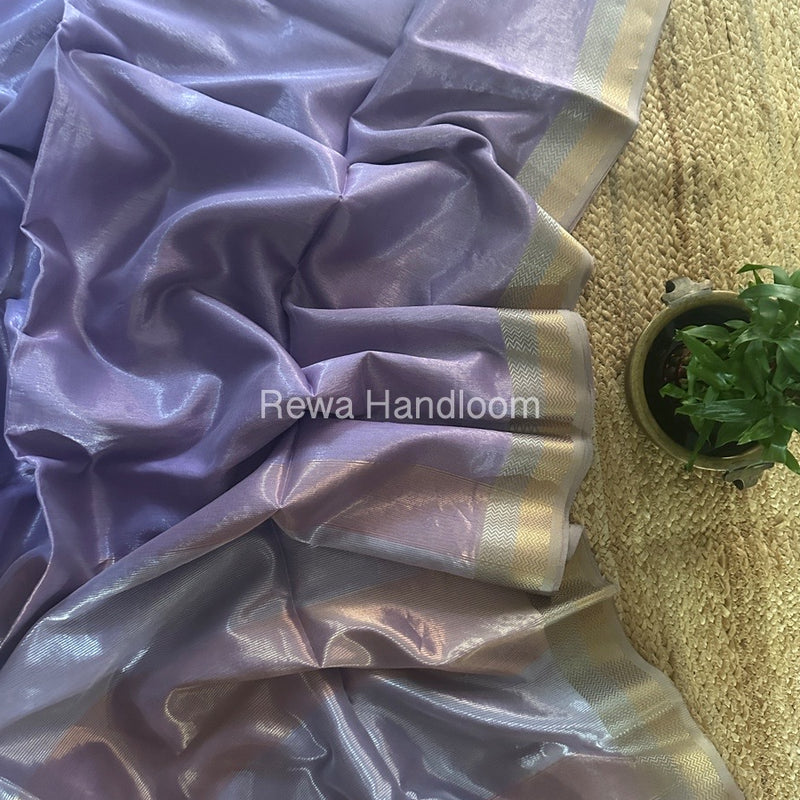 Maheshwari Silver Golden Saree