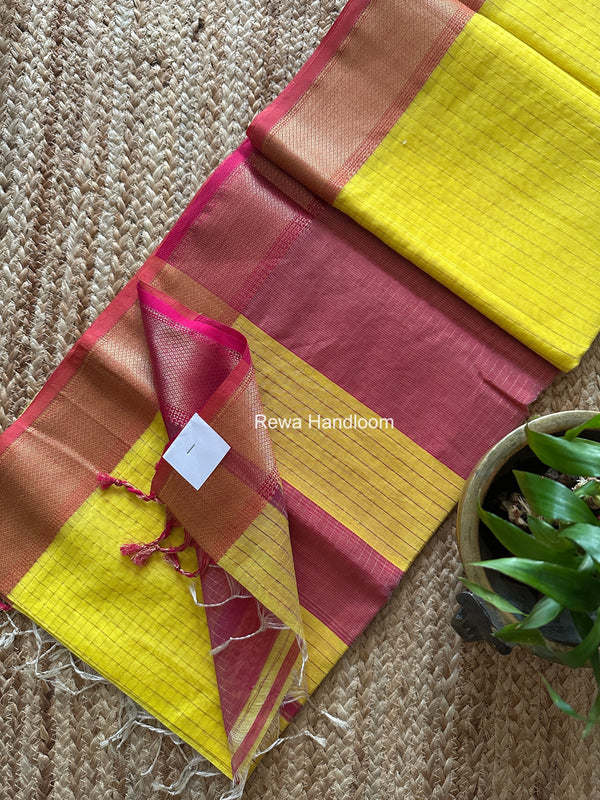 Maheshwari Zari Checks Saree