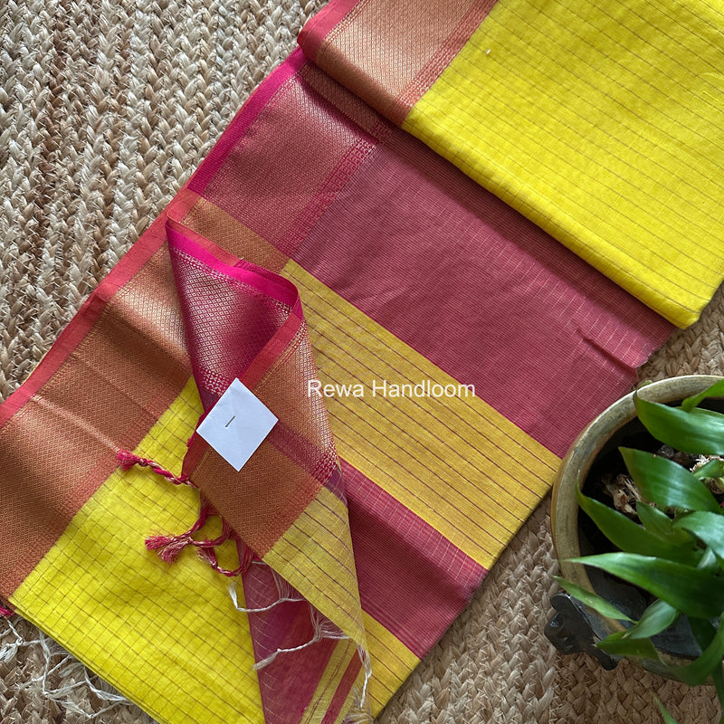 Maheshwari Zari Checks Saree