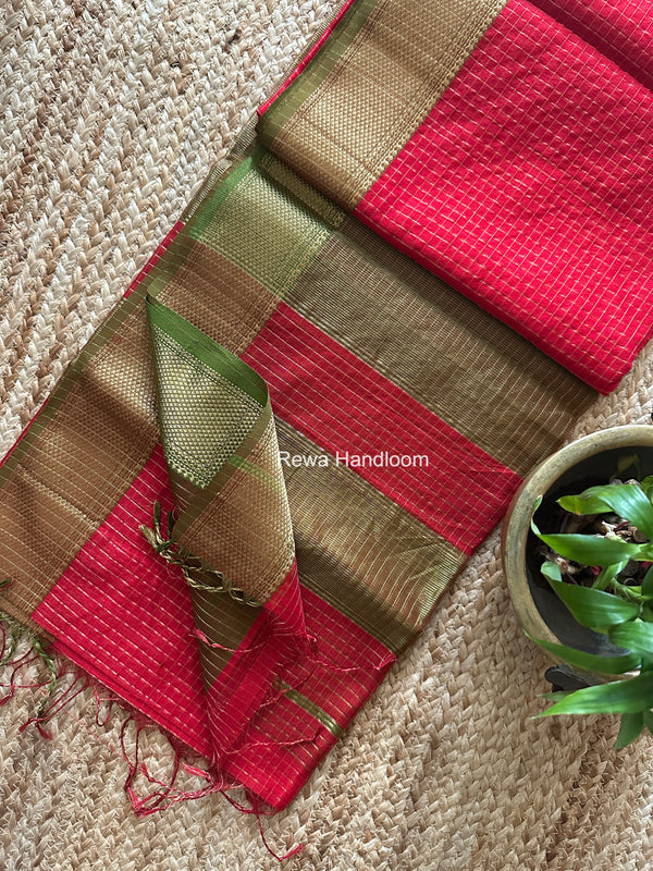 Maheshwari Zari Checks Saree