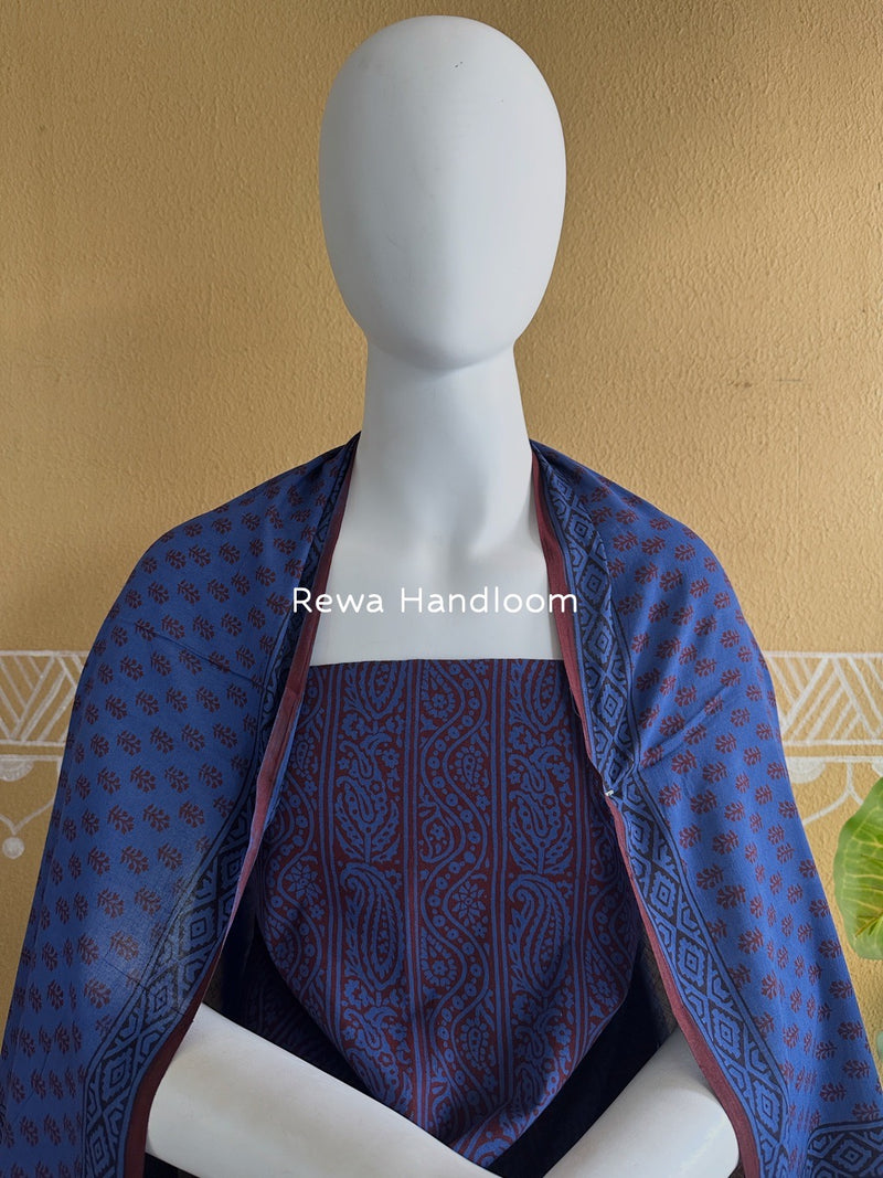 Blue Bagh Print Cotton Suit BGCSJ0125