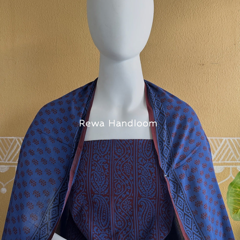 Blue Bagh Print Cotton Suit BGCSJ0125
