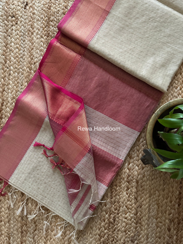 Maheshwari Zari Checks Saree