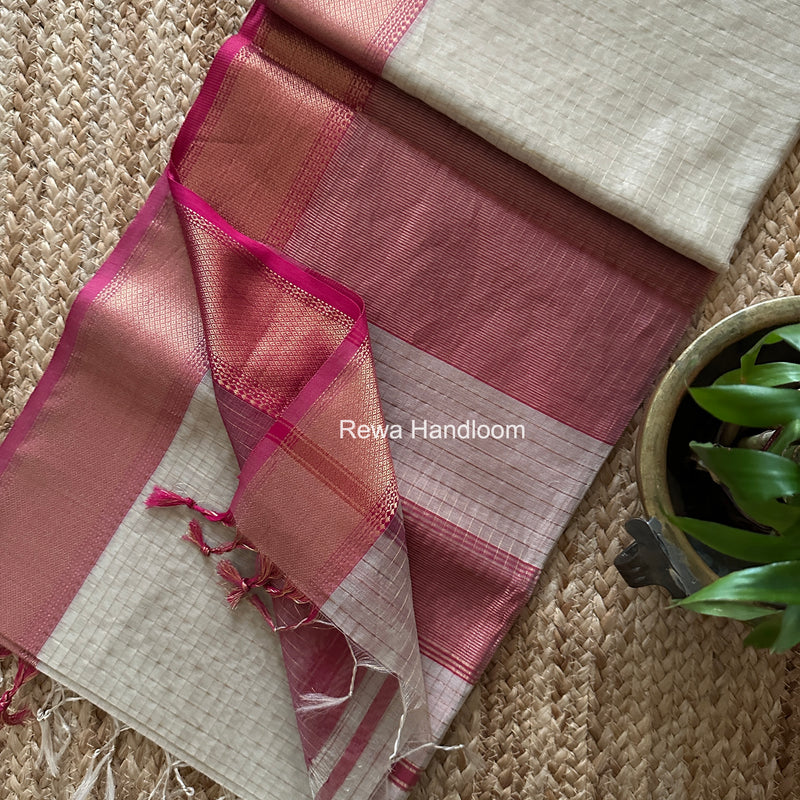 Maheshwari Zari Checks Saree