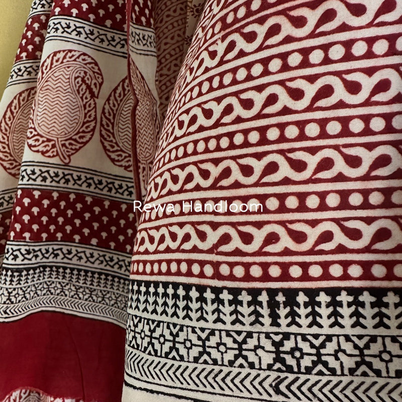 Bagh Print Cotton Suit 