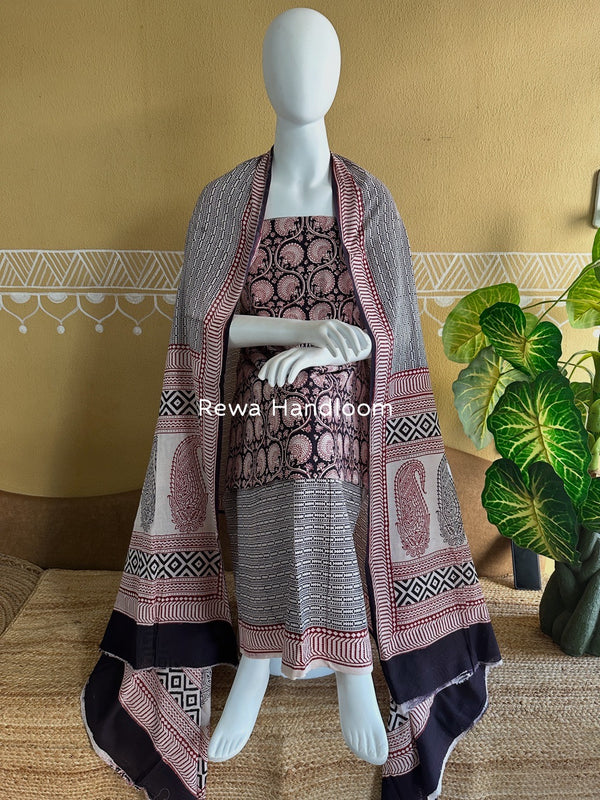 Bagh Print Cotton Suit