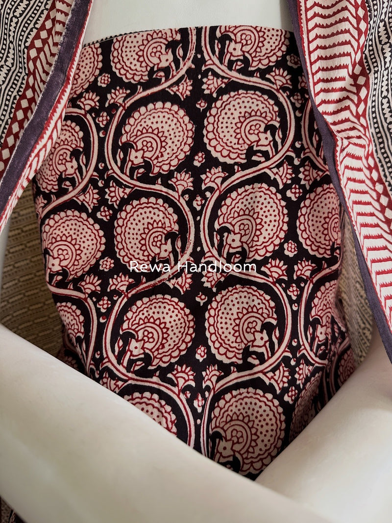 Black Bagh Print Cotton Suit BGCSJ097