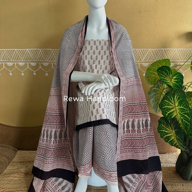 Bagh Print Cotton Suit 
