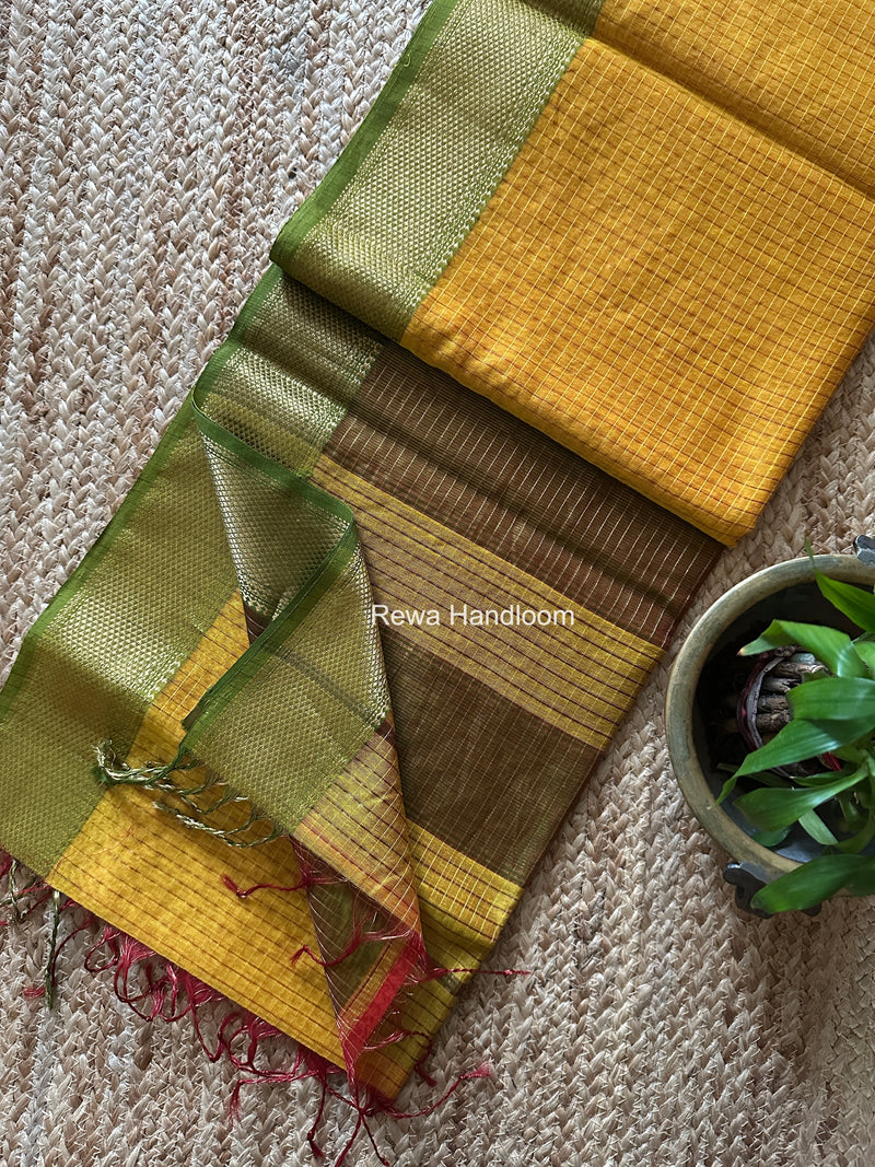 Maheshwari Zari Checks Saree