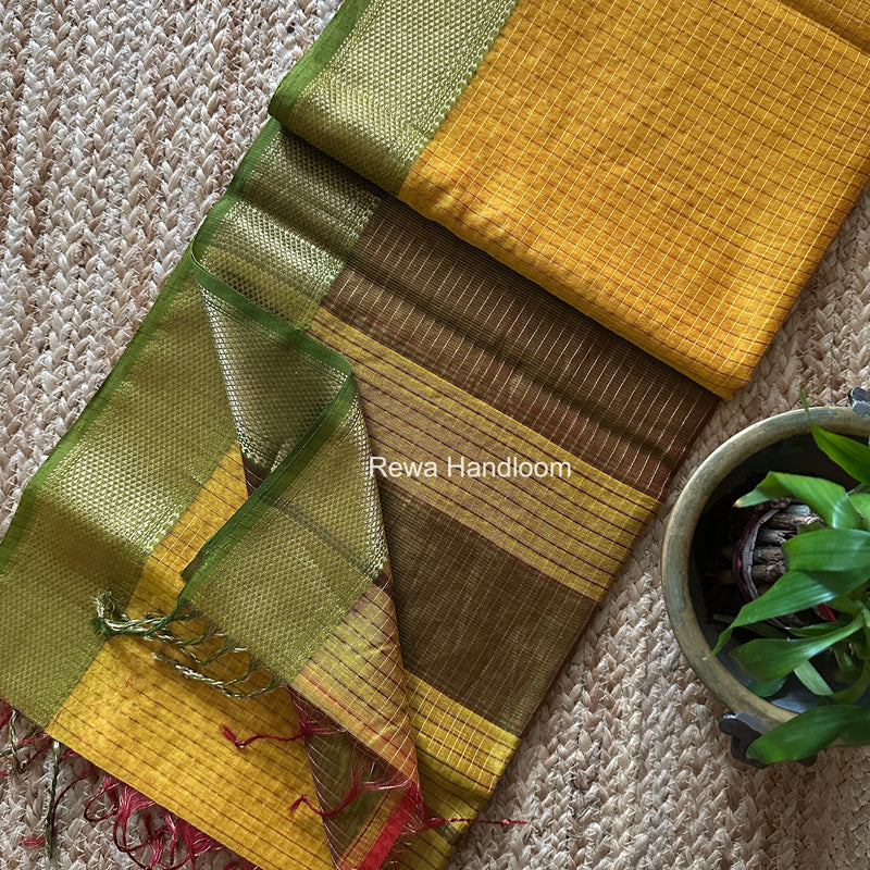 Maheshwari Zari Checks Saree