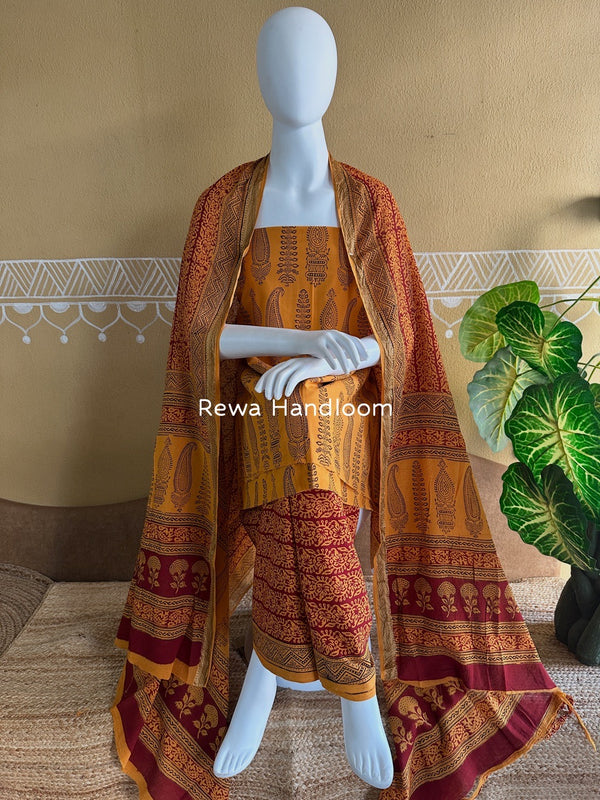 Bagh Print Cotton Suit 