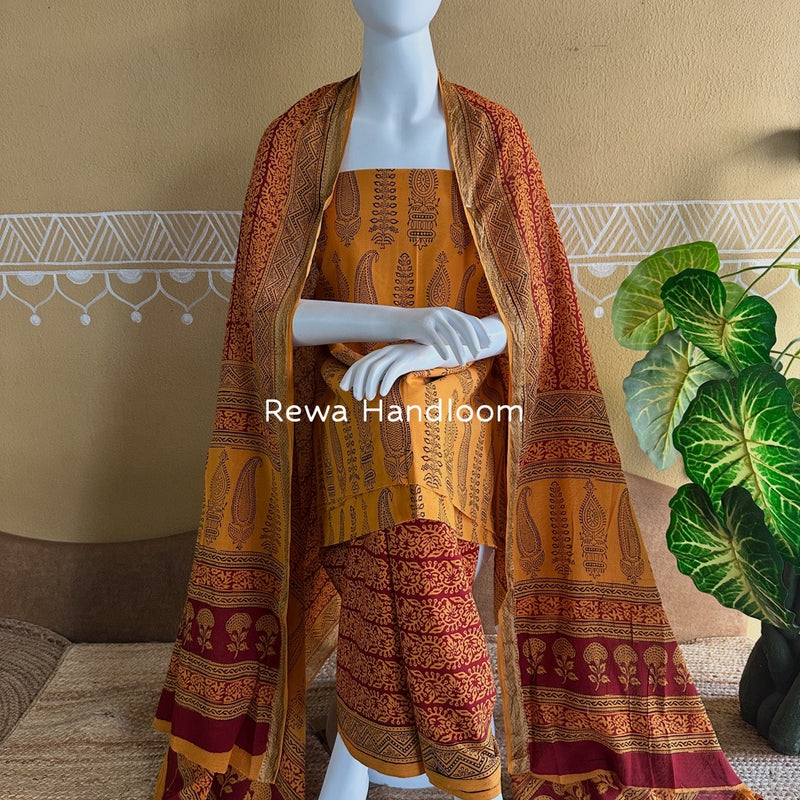 Bagh Print Cotton Suit 