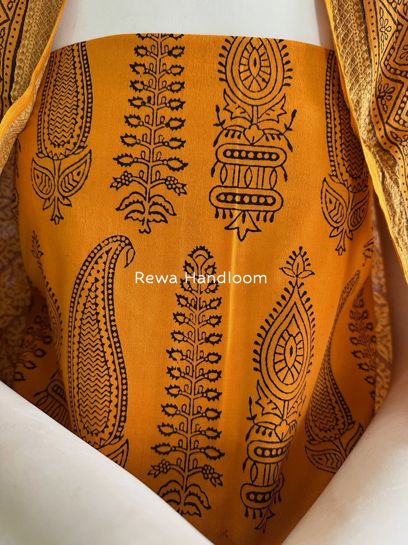 Orange-Maroon Bagh Print Cotton Suit BGCSJ096