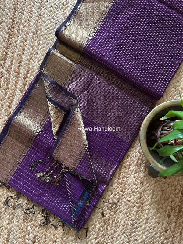 Maheshwari Zari Checks Saree