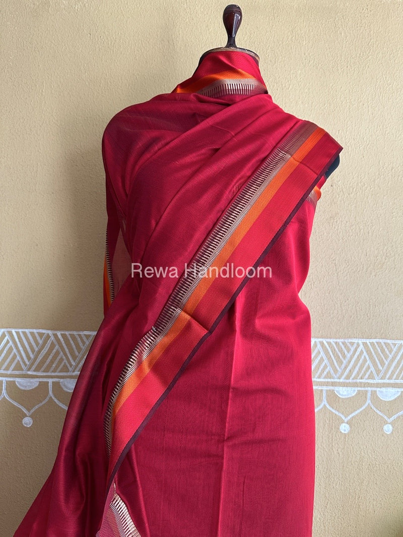 Maheshwari Red Multicolour Dress Material RTP050