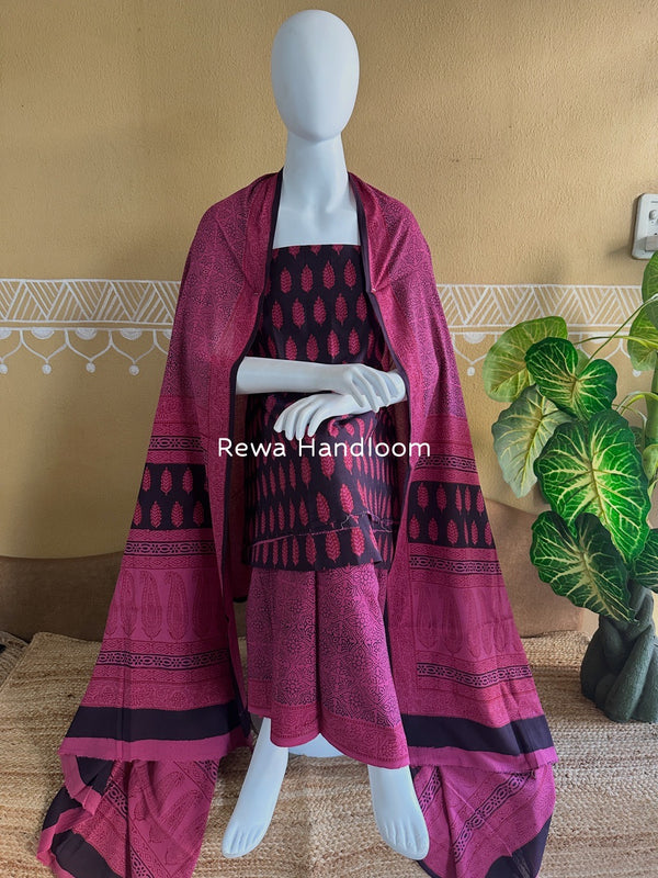 Bagh Print Cotton Suit 