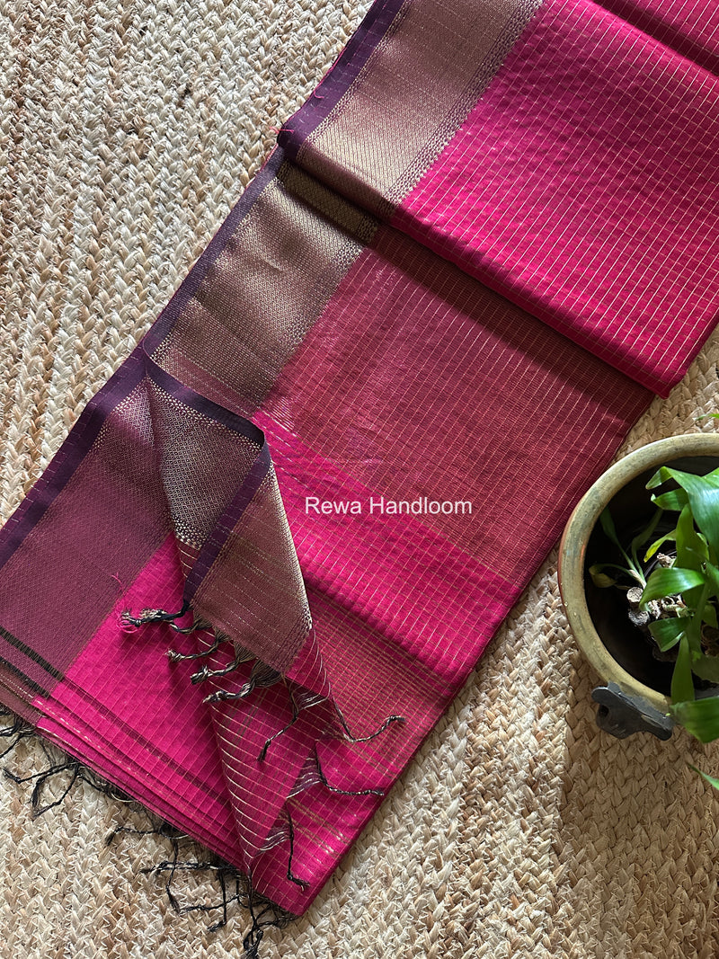 Maheshwari Zari Checks Saree