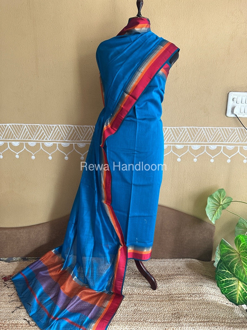 Maheshwari Blue Multicolour Dress Material RTP047