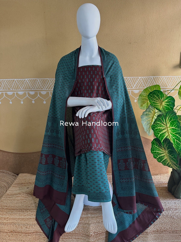 Bagh Print Cotton Suit 