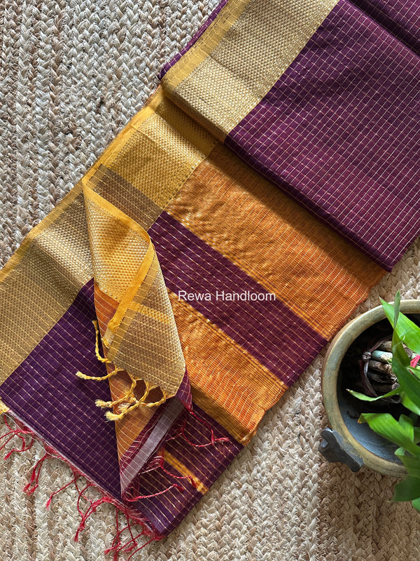 Maheshwari Zari Checks Saree