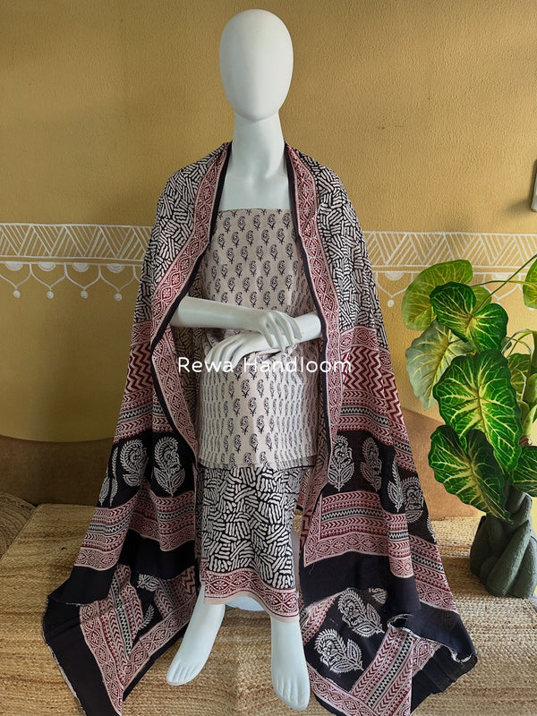 Bagh Print Cotton Suit 
