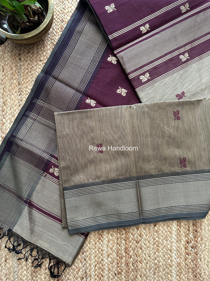 Maheshwari Beige Resham Thread Butti Saree RBS04
