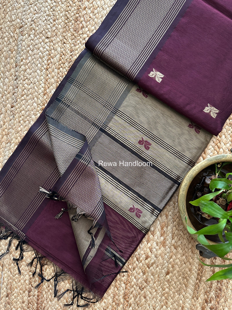 Maheshwari Resham Thread Butti Saree