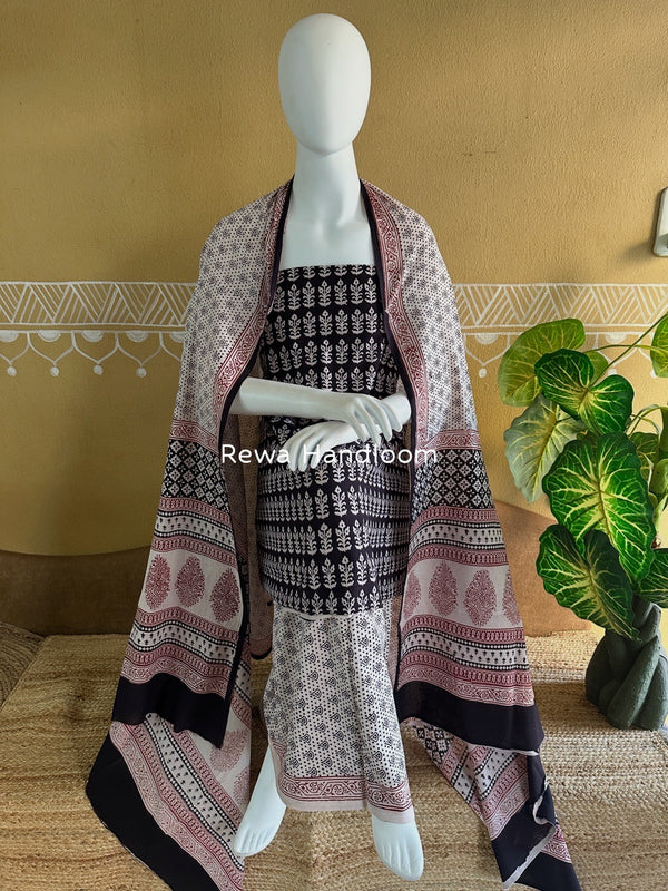 Bagh Print Cotton Suit