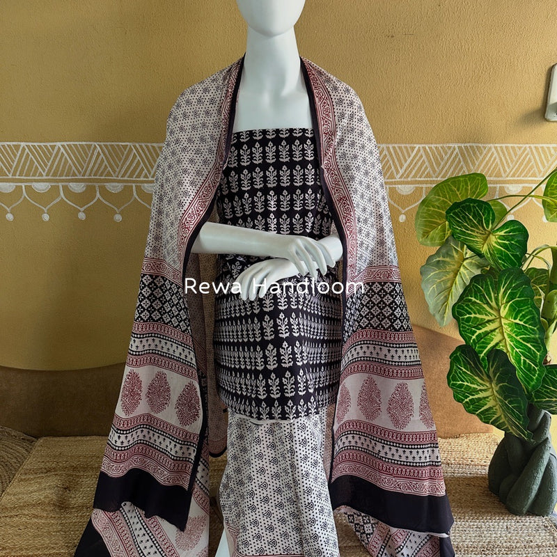 Bagh Print Cotton Suit