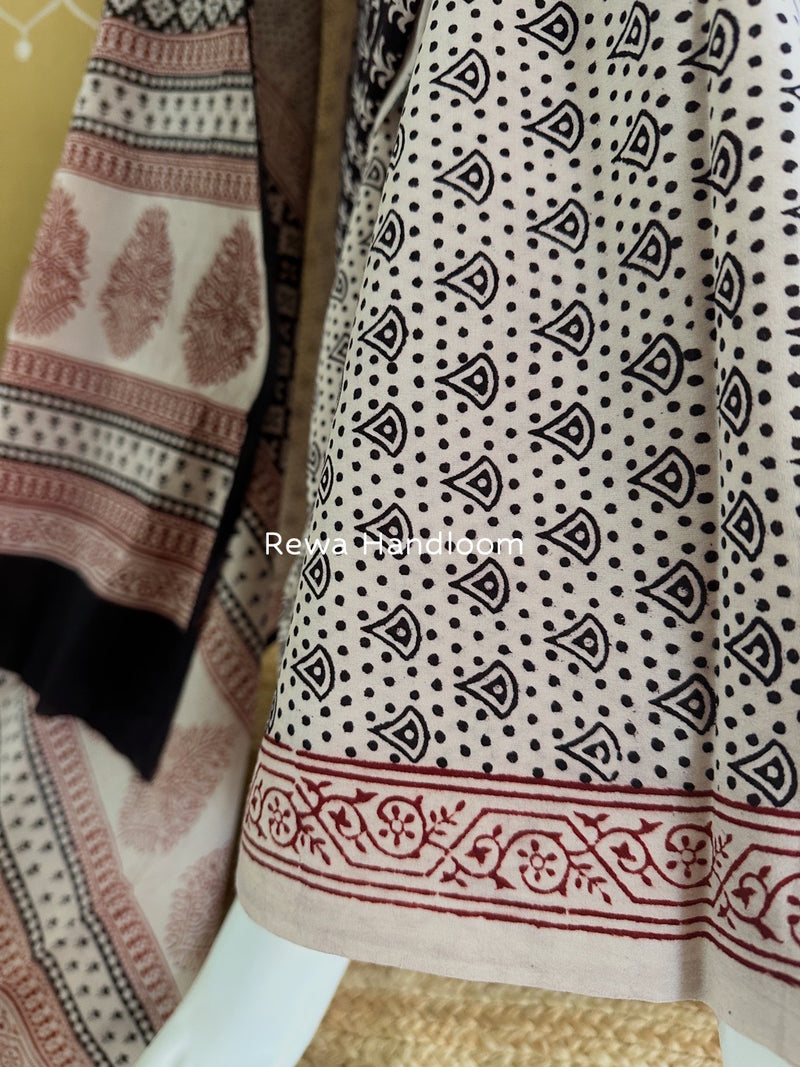 Bagh Print Cotton Suit 
